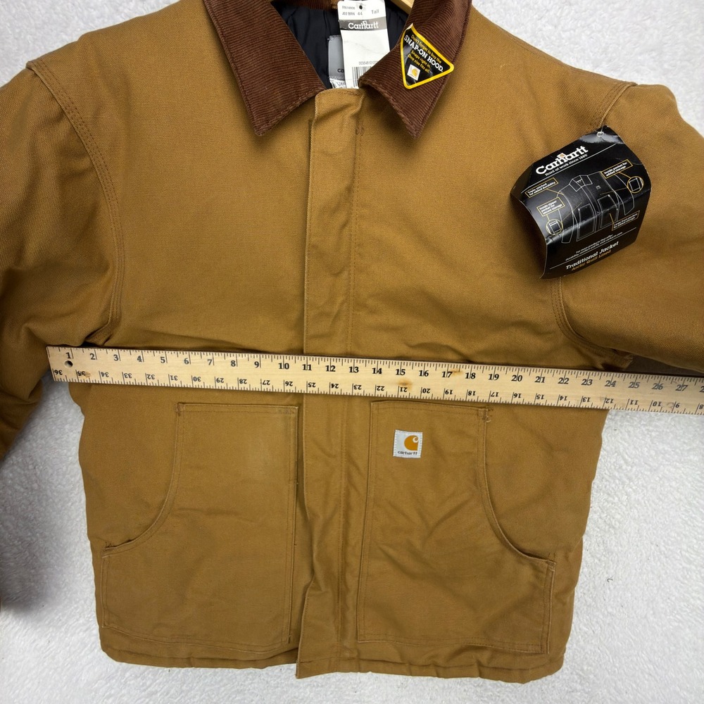 Carhartt Sandstone Jacket Arctic Quilt Lined Mens 44 Tall Large J02 BRN NWT READ - Picture 7 of 16